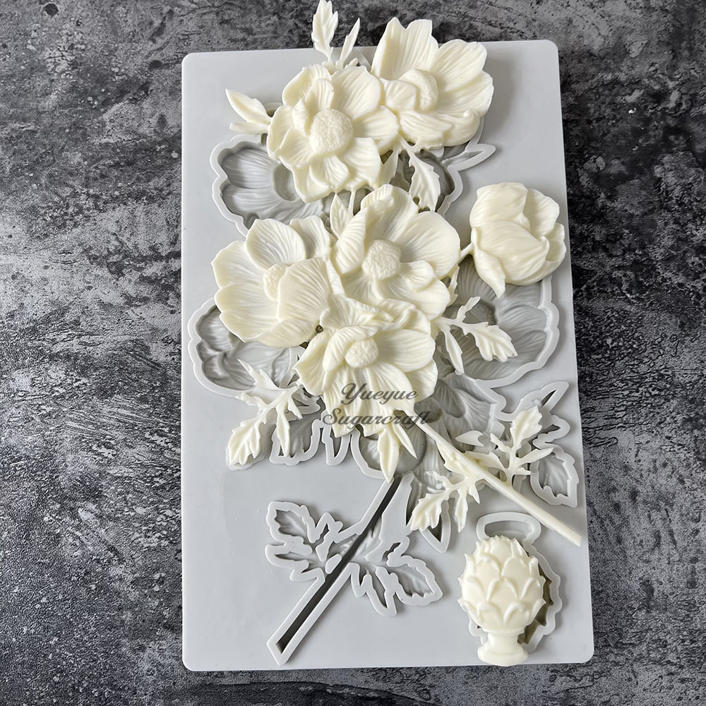 Baking Moulds Flower Silicone Epoxy Resin Plaster Mould cake mold fondant molds cake decorating tools DIY resin molds silicone mold 230506