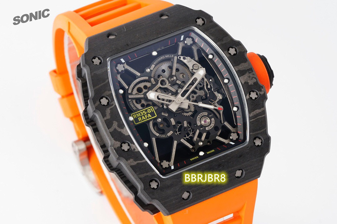 Soinc RM35-01 Watch features RMUL3 continuously empty manual upper chain movement Carbon fiber case Sapphire crystal glass mirror natural rubber strap, As shown
Soinc RM35-01 Watch features RMUL3 continuously empty manual upper chain movement Carbon fiber case Sapphire crystal glass mirror natural rubber strap, As shown
