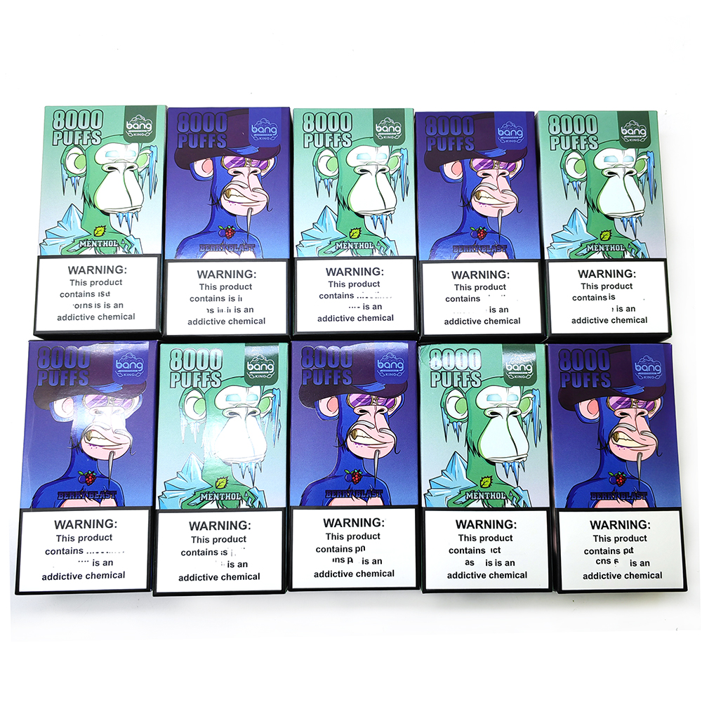 Bang King 8000Puffs E cigarette Disposable 16ML Prefilled Pod 650mAh Battery Rechargeable 0 2 3 5% Puff 8000
Bang King 8000Puffs E cigarette Disposable 16ML Prefilled Pod 650mAh Battery Rechargeable 0 2 3 5% Puff 8000