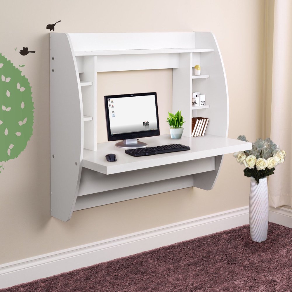 Wall Mounted Computer Desk Floating Office Home PC Table with Storage Shelf ,White
Wall Mounted Computer Desk Floating Office Home PC Table with Storage Shelf ,White