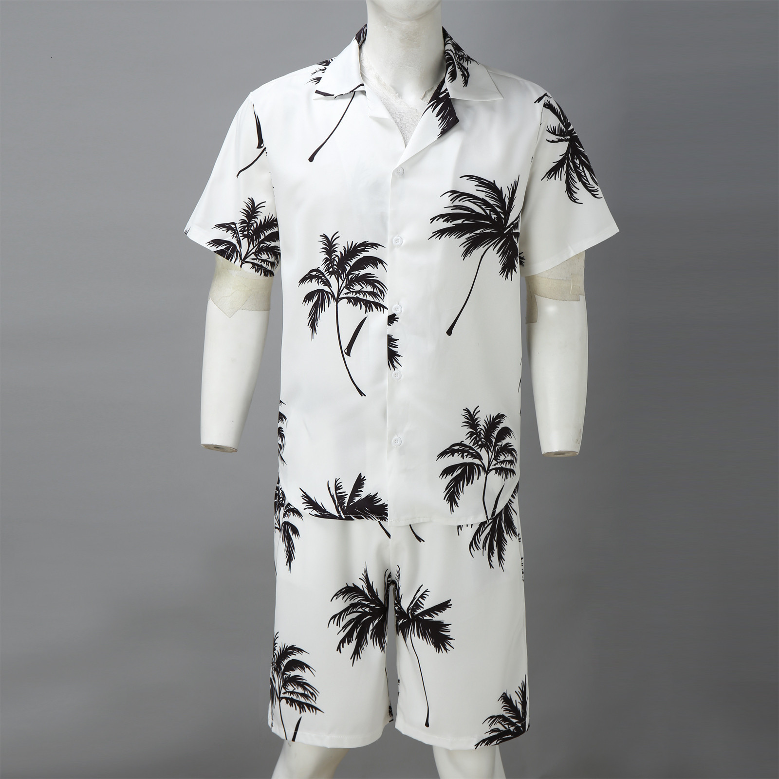 Men s Tracksuits Summer Hawaii Trend Print Sets Men Shorts Shirt Clothing Set Casual Palm Tree Floral Beach Short Sleeve Suit 230508