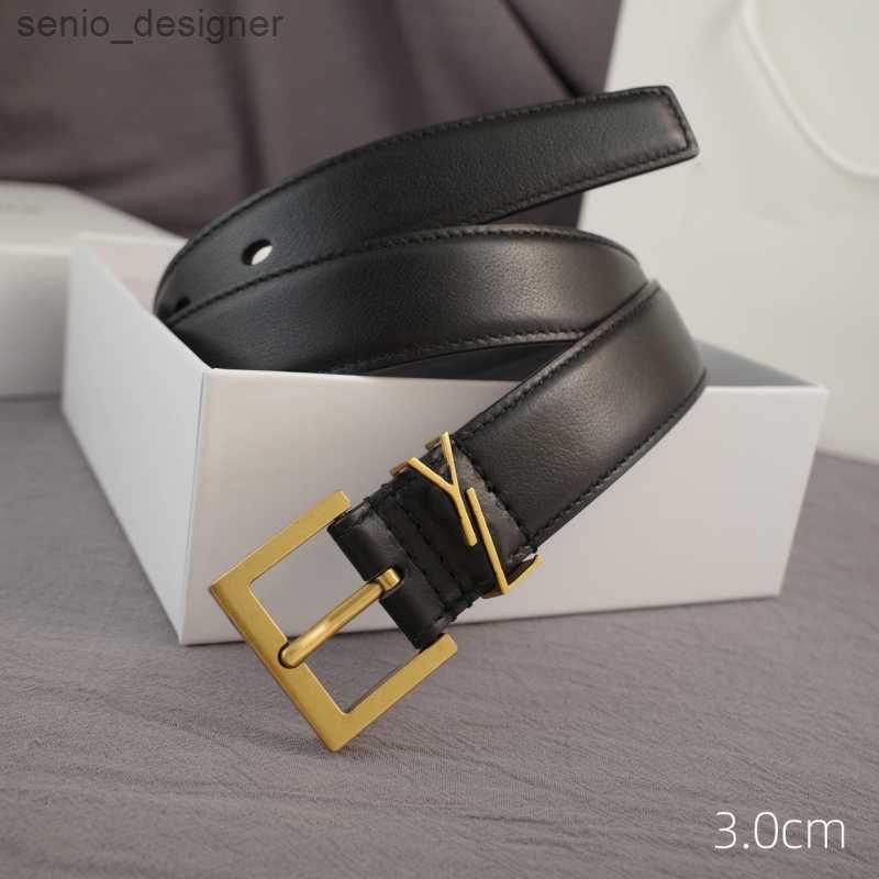 

Belts for Women Designer Genuine Leather Luxury Belt Cowhide YSLity High Quality Men Belts Bronze Buckle Waistband Cintura Uomo Width 3cm