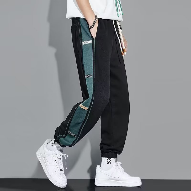 Men's Pants Autumn Patchwork Casual Straight Pants For Men Korean Fashion Trousers Streetwear Baggy Sweatpants Gym Jogger Hombre Pantalones 23050