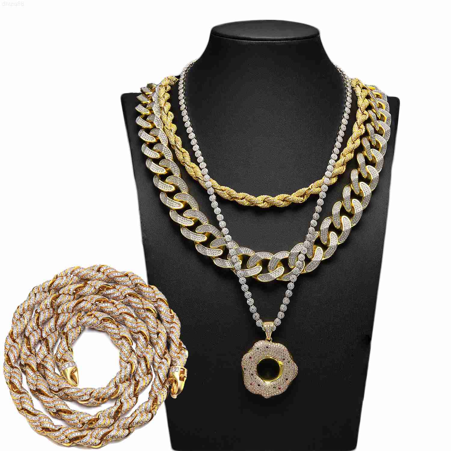 Jasen Jewelry Hip Hop Jewelry 18k Gold Rope Iced Out Cz Twist Chain Necklace
Jasen Jewelry Hip Hop Jewelry 18k Gold Rope Iced Out Cz Twist Chain Necklace