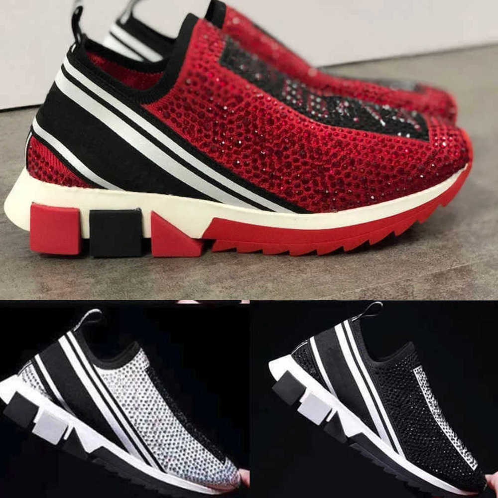 2023 Designer Shoes Mens Slip-on Sorrento Sneaker Training Rhinestones Crystals Slip-on Sneaker Stretch Mesh Black White Red Glitter Runner Flat Trainers NO442, 13 
2023 Designer Shoes Mens Slip-on Sorrento Sneaker Training Rhinestones Crystals Slip-on Sneaker Stretch Mesh Black White Red Glitter Runner Flat Trainers NO442, 13