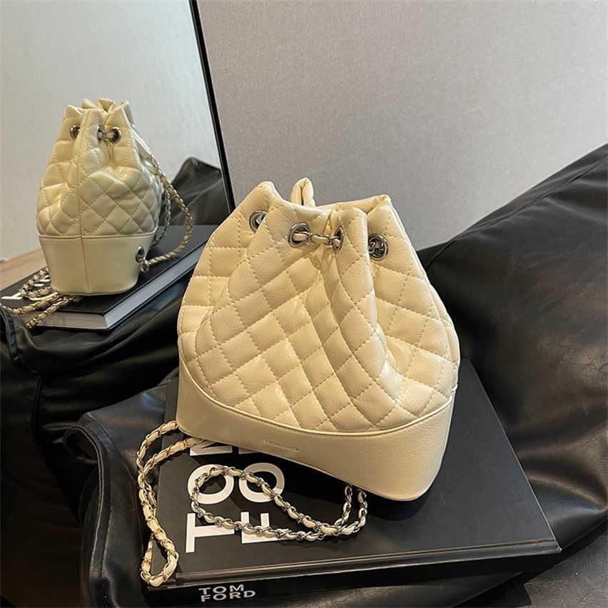 

luxury handbag shop 85% Off Bucket bag for women's 2023 summer new high-end texture niche small fragrant wind diamond grid chain drawstring single shoulder crossbody, Black5