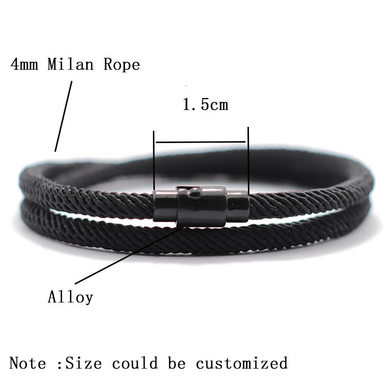 Chain Minimalist Men Rope Bracelet Double Layer Survival Braclet Homme Accessories Boyfriend Gift Magnet Buckle Pulsera Hombre 230508