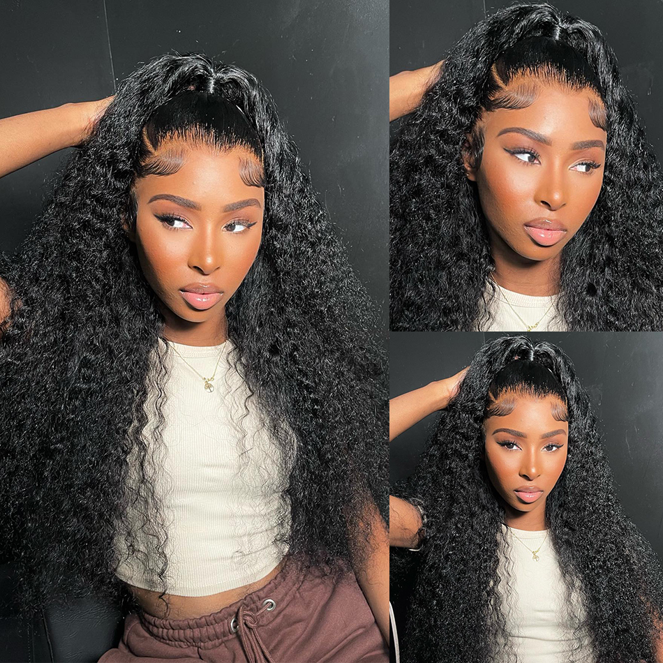 Free shipping Brazilian Long Water Front Black /Brown /Blonde /Red Hd Wigs For Women 34 Inch Deep Wave Lace Frontal Synthetic Wig