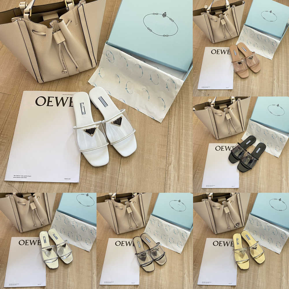 2023 Designer Women Sandals Triangle Logo buckle Slippers Transparent clear jelly PVC Summer Slides rubber Sole Inside Enameled Metal Flat Shoes, Xrpra5
2023 Designer Women Sandals Triangle Logo buckle Slippers Transparent clear jelly PVC Summer Slides rubber Sole Inside Enameled Metal Flat Shoes, Xrpra5