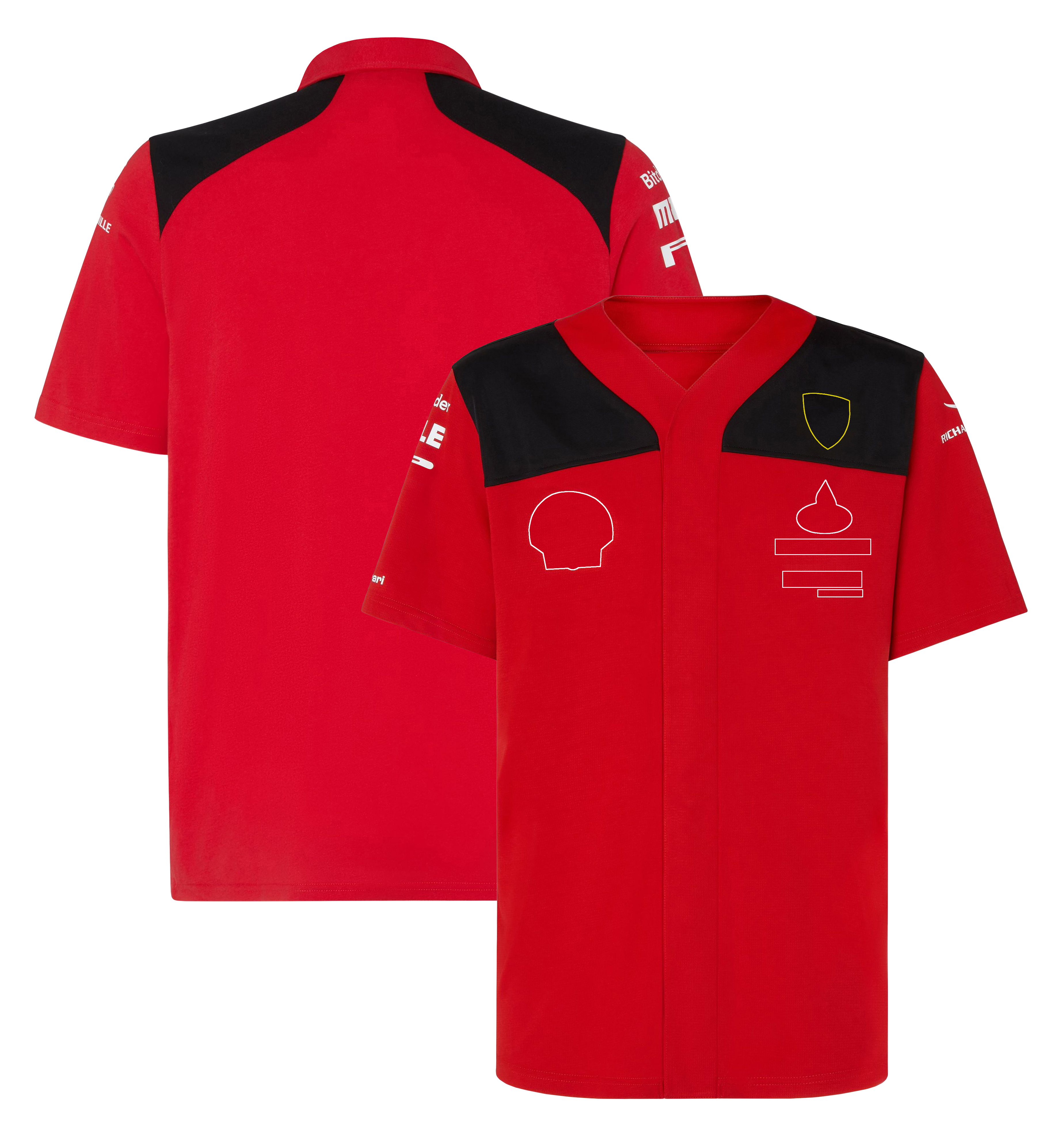 2023 New F1 Racing Clothing Shirts T-shirt Formula 1 Team Drivers Same Summer Red Short-sleeved Shirt T-shirts Men's Workwear Custom