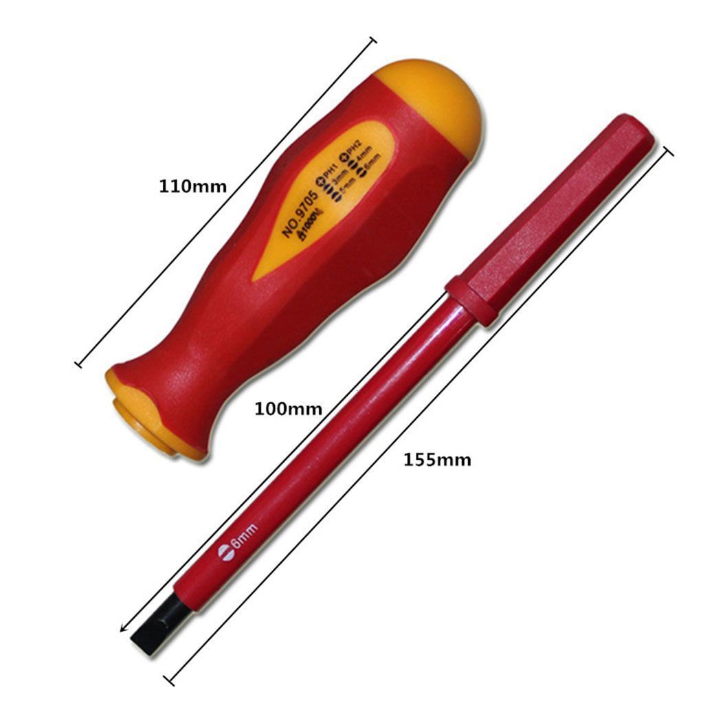 Screwdrivers 7pcs Insulated Screwdriver Set Electrician Screwdrivers 1000V High Voltage Resistant Wear-resistant Hand Tools Bolt Driver 230508