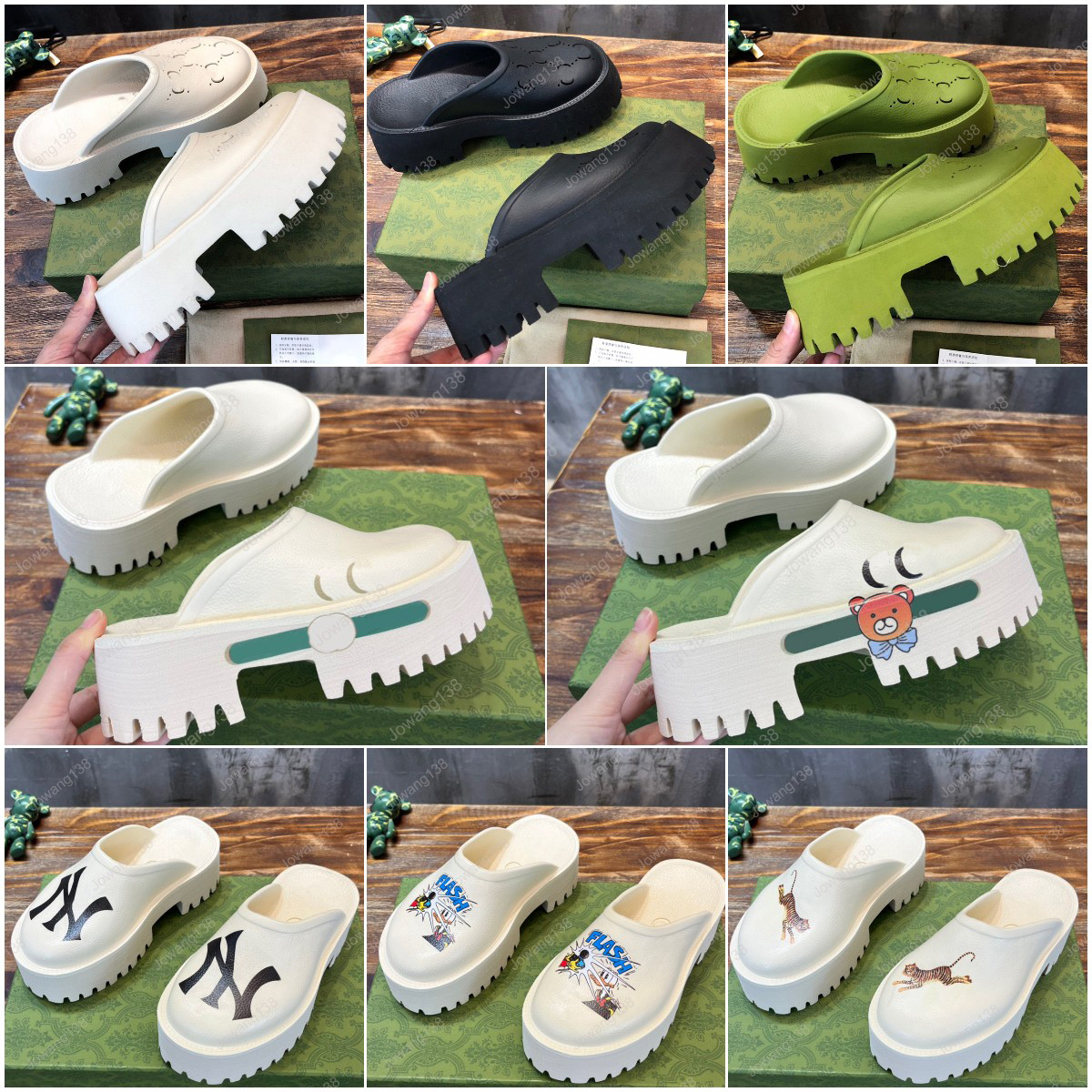 Platform Perforated Sandals Summer Women Slip-ON Sandal Designer Couple Hollow Slippers Fashion Rubber Non-Slip Outsole Thin Thick Bottom Printing Shoes Size 35-45, Color20
Platform Perforated Sandals Summer Women Slip-ON Sandal Designer Couple Hollow Slippers Fashion Rubber Non-Slip Outsole Thin Thick Bottom Printing Shoes Size 35-45, Color20