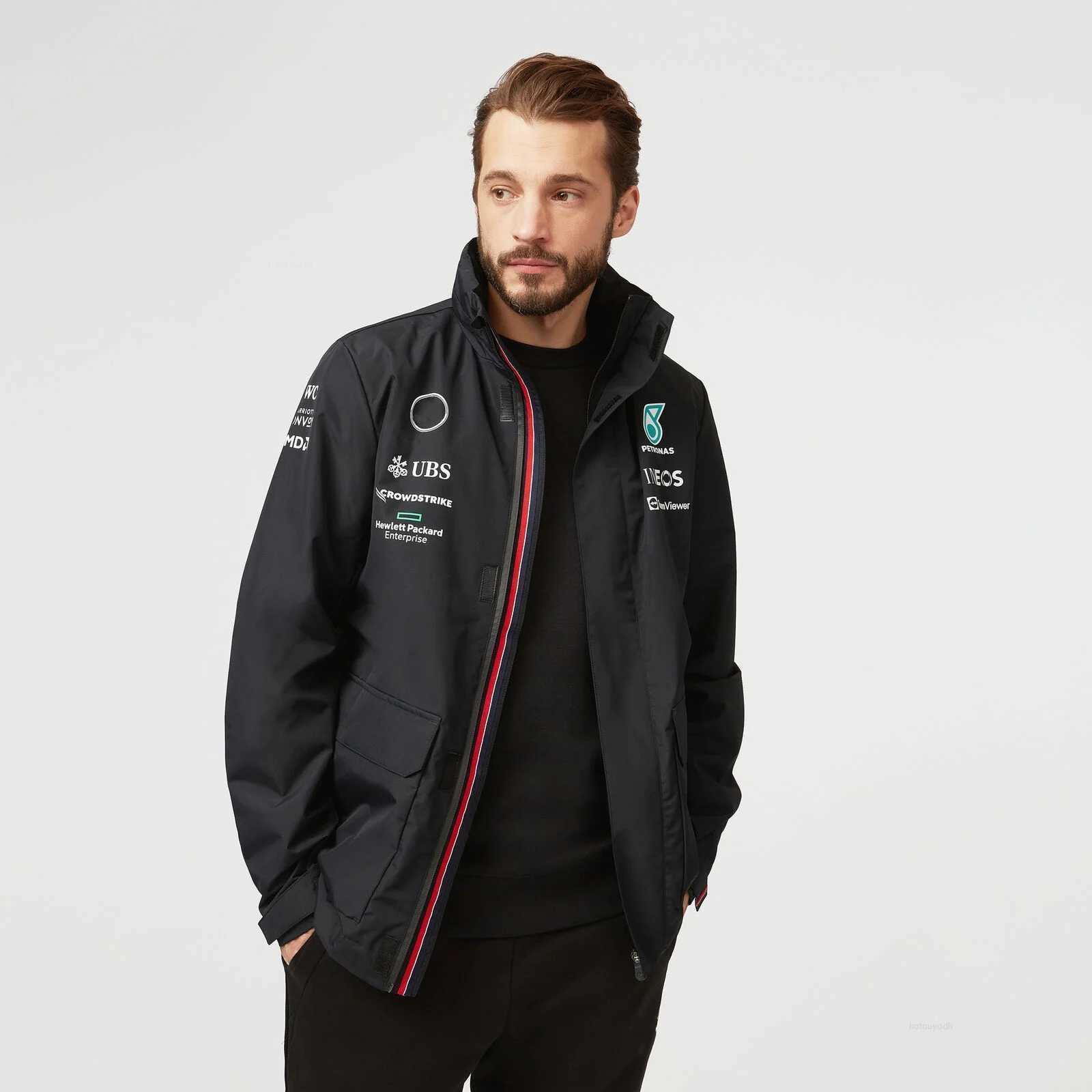 Men' Jackets Petronas 2022 Team Rain Jacket New F1 Racing Men' Jacket Shirt Formula One Team Latest 2022-2020 F1 Driver Jacket, 2020 amg rain jacket