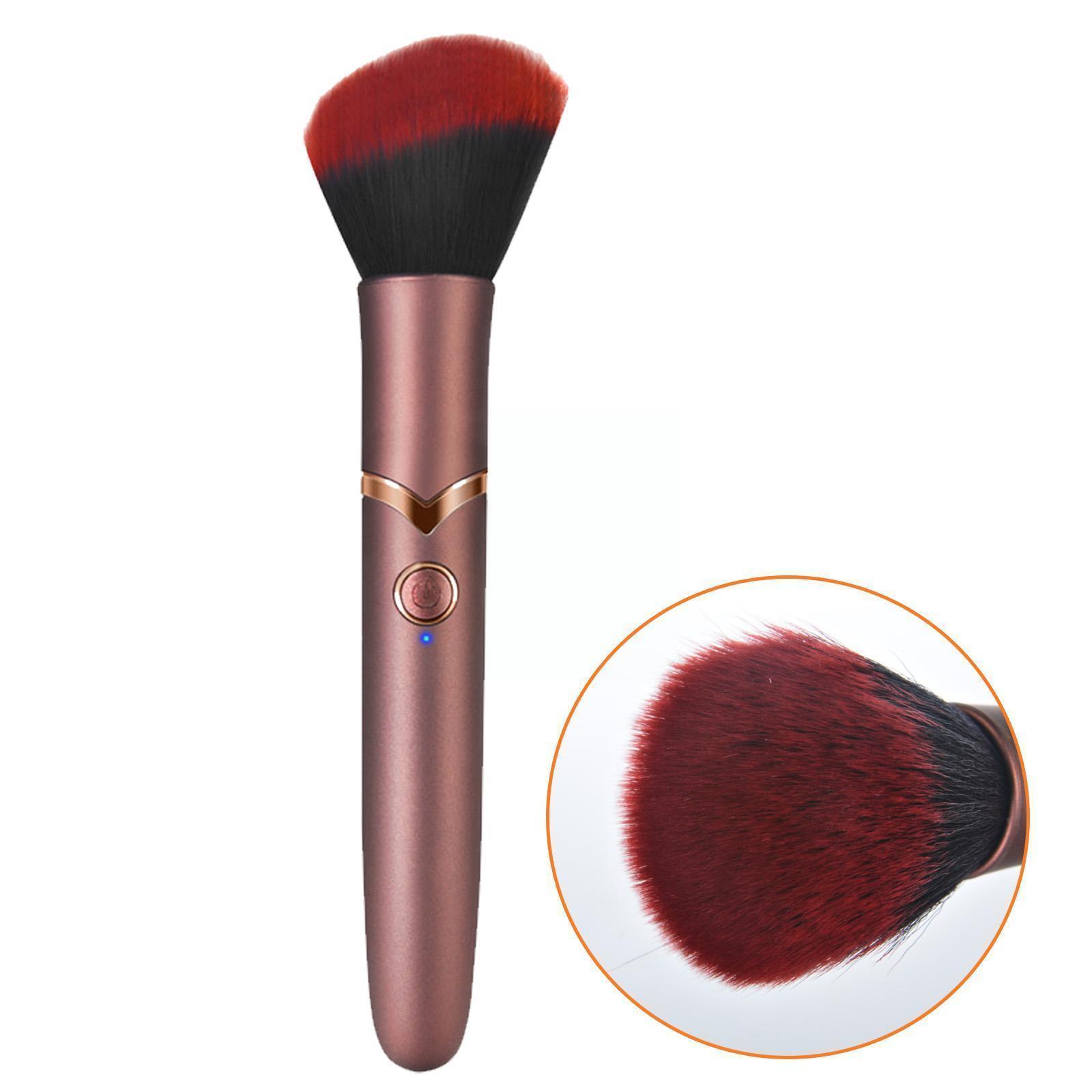 Makeup Tools Electric Makeup Brush Foundation Brush 10 Speeds Massage Vibration Loose Powder Blush For Face Makeup Beauty Tools F9G2 230508