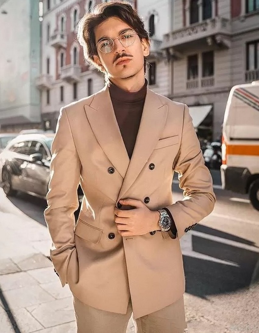 Brand New Khaki Groom Tuxedos Double-Breasted Slim Fit Men Wedding Tuxedo Fashion Men Jacket Blazer Men Prom Dinner/Darty Suit Jacket Pants Tie 620, Same as image
Brand New Khaki Groom Tuxedos Double-Breasted Slim Fit Men Wedding Tuxedo Fashion Men Jacket Blazer Men Prom Dinner/Darty Suit Jacket Pants Tie 620, Same as image