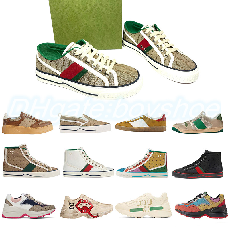 2023 luxury designer slipper woman shoe man rhyton Tennis 1977 jumbo sneaker embossed canvas sandal slide sports trainers Tennis with box, #38
2023 luxury designer slipper woman shoe man rhyton Tennis 1977 jumbo sneaker embossed canvas sandal slide sports trainers Tennis with box, #38