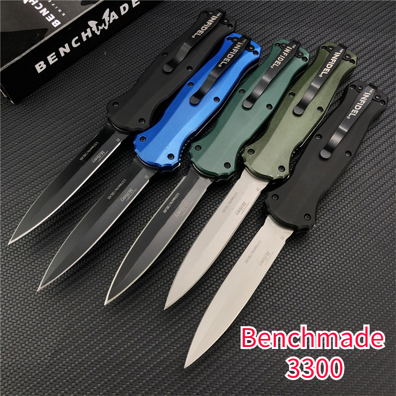 7 Models Benchmade 3300 Infidel Automatic Knife D2 Steel Blade EDC Pocket Tactical Outdoor Survival Knives BM 533 535 537 3310 3320 3400 4300 15080 9400 15017 Tools
7 Models Benchmade 3300 Infidel Automatic Knife D2 Steel Blade EDC Pocket Tactical Outdoor Survival Knives BM 533 535 537 3310 3320 3400 4300 15080 9400 15017 Tools