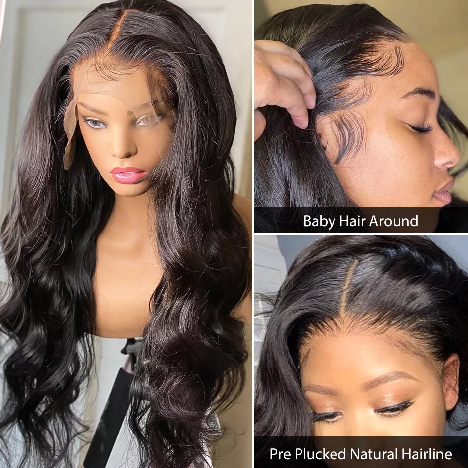 40 Inch Brazilian Body Wave 13x4 Transparent Lace Front Human Hair Wigs For Women 250 Density Water Wave Wear and GO Glueless Wig Ready To Wear