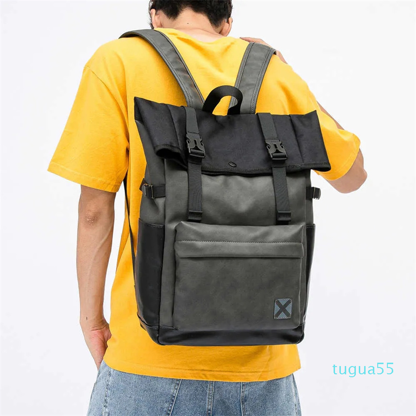2025--Backpack Men's Computer Bag Fashion Business Backpack Student Leisure Schoolbag Large Capacity Travel Bag