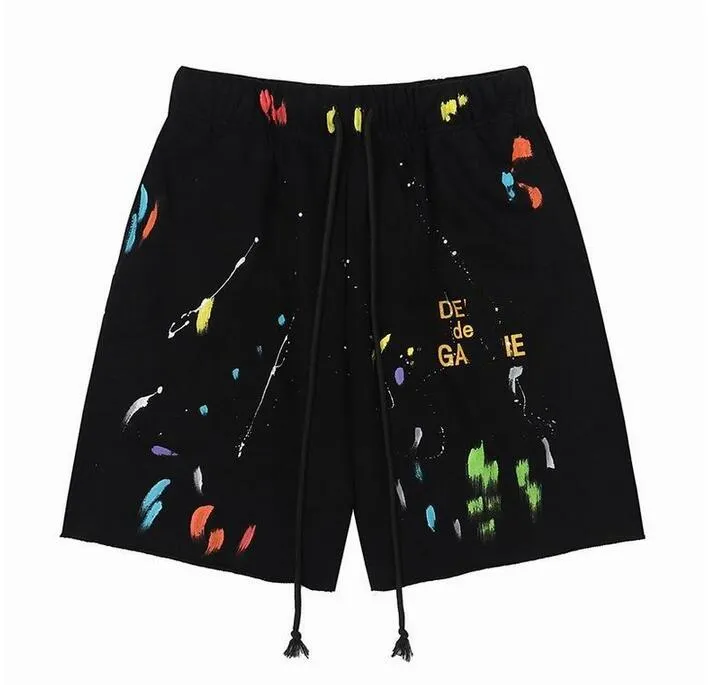 2023 Men's Shorts American Fashion Brand galleryes Depts Hand-painted Splash Printing Pure Cotton Terry Shorts Fog High Street 5-point Casual Pants, C123
2023 Men's Shorts American Fashion Brand galleryes Depts Hand-painted Splash Printing Pure Cotton Terry Shorts Fog High Street 5-point Casual Pants, C123
