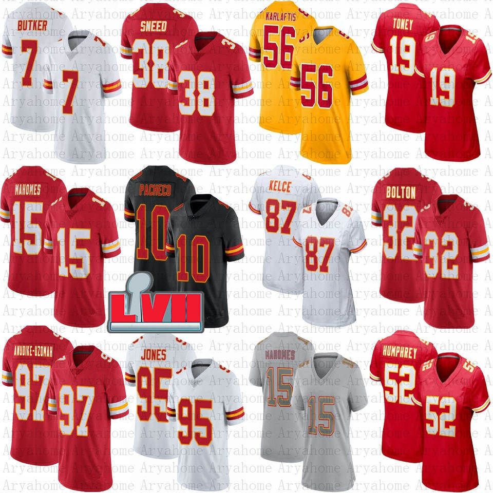 15 Patrick Mahomes Custom Football Jerseys Travis Kelce Chris Jones Kansases City Chiefes Isiah Pacheco Nick Bolton Harrison Butker Creed Humphrey Jerick McKinnon, Youth(withlogo)
15 Patrick Mahomes Custom Football Jerseys Travis Kelce Chris Jones Kansases City Chiefes Isiah Pacheco Nick Bolton Harrison Butker Creed Humphrey Jerick McKinnon, Youth(withlogo)
