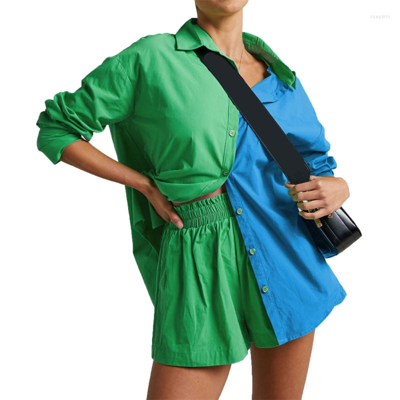 Womens Tracksuits sport suits Women Shirt With Mini Shorts Spring Summer Two Pieces Sets Fashion Clothing Outfits