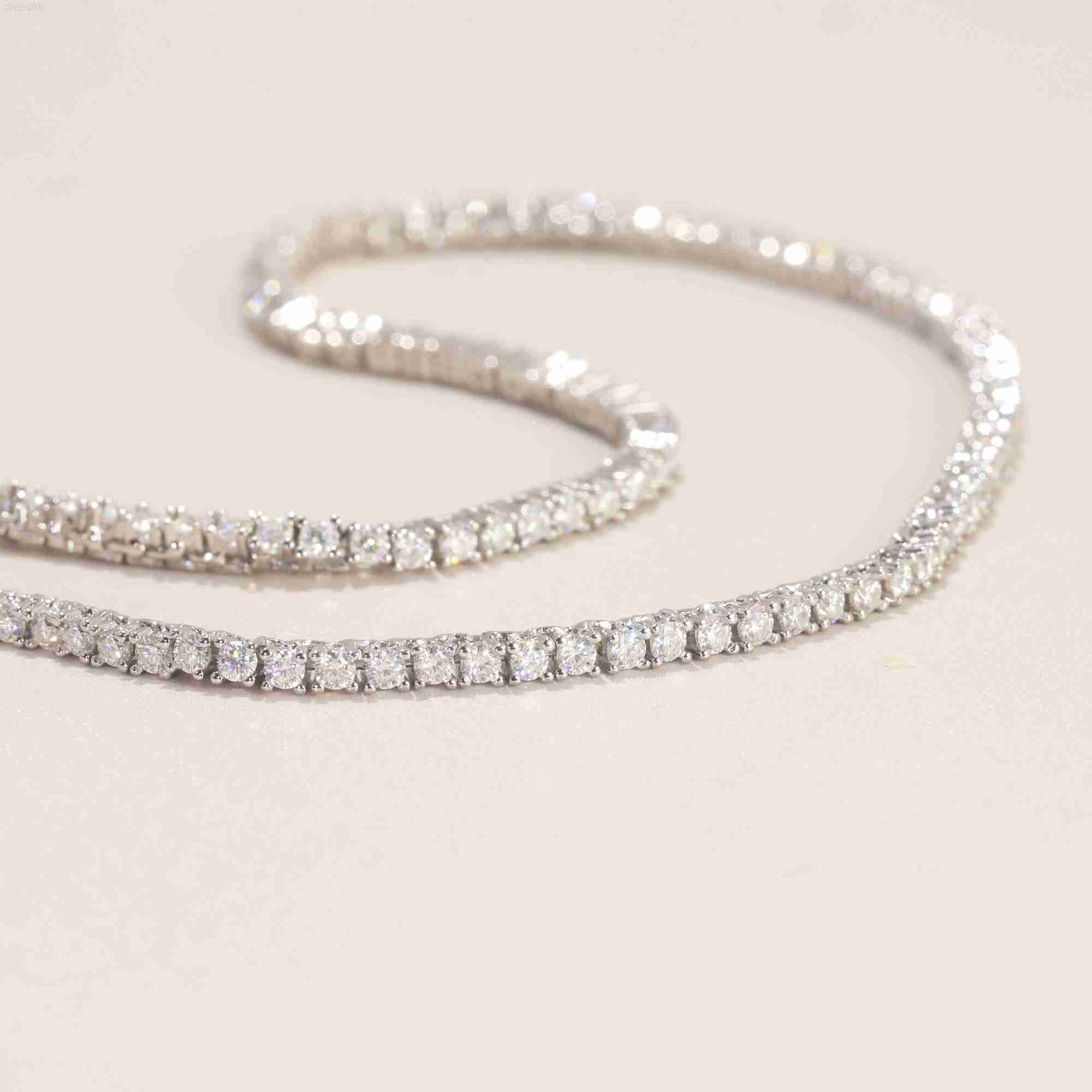 Direct Sale Quality Guaranteed 925 Silver Round Prong Moissanite Tennis Necklace for Women
Direct Sale Quality Guaranteed 925 Silver Round Prong Moissanite Tennis Necklace for Women