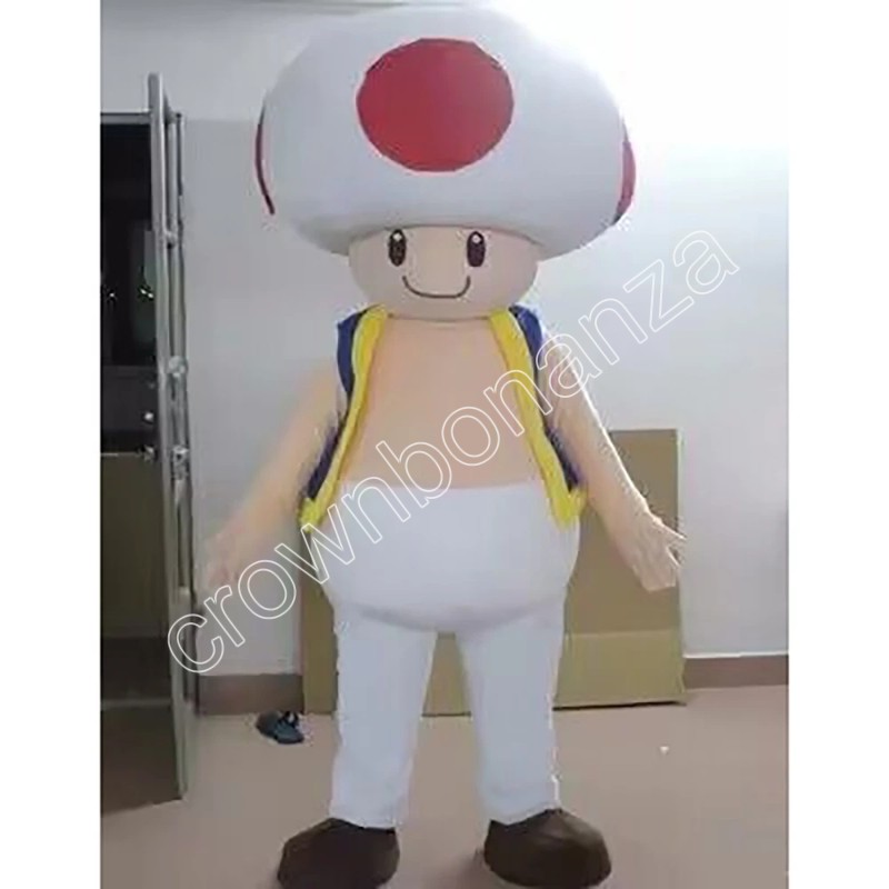 Adult Mushroom Head Mascot Costumes Cartoon Character Outfit Suit Xmas Outdoor Party Outfit Adult Size Promotional Advertising Clothings