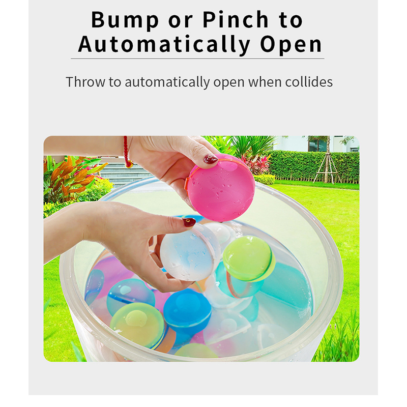 Bath Toys Water balloon water bomb splash ball toy reusable water balloon garden game children playing with water toys 230506