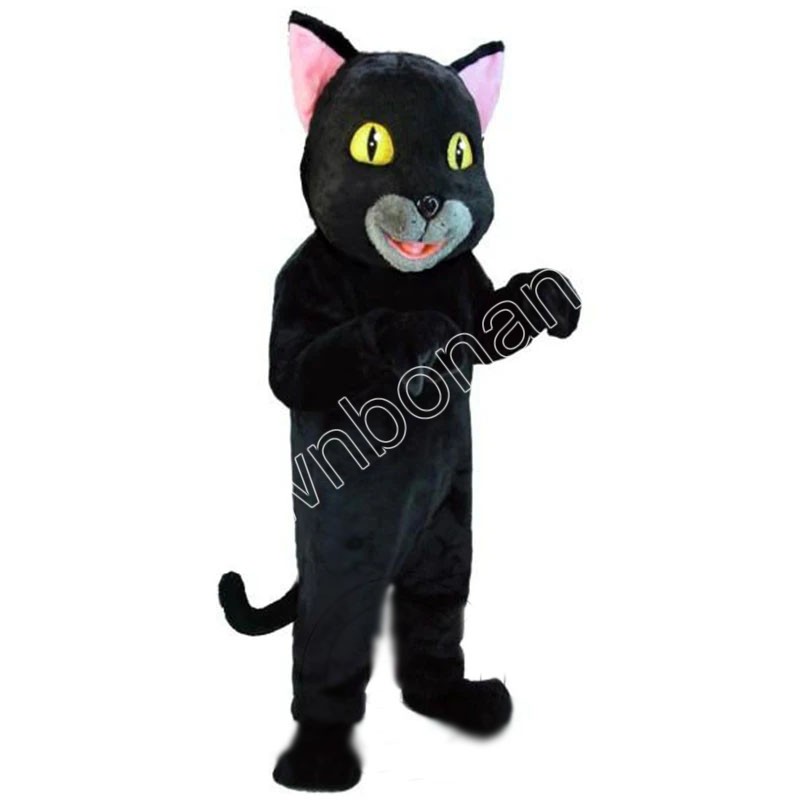 Hot Sales Black Cat Mascot Costumes Cartoon Character Outfit Suit Xmas Outdoor Party Outfit Adult Size Promotional Advertising Clothings