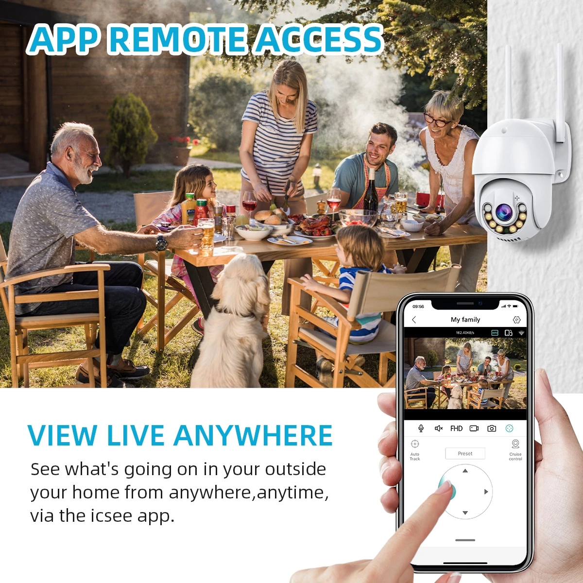 8MP 5MP Wifi IP Cameras Outdoor 1080P Surveillance PTZ Cam Security Protection CCTV Auto Two Way Audio camara vigilancia Iptv