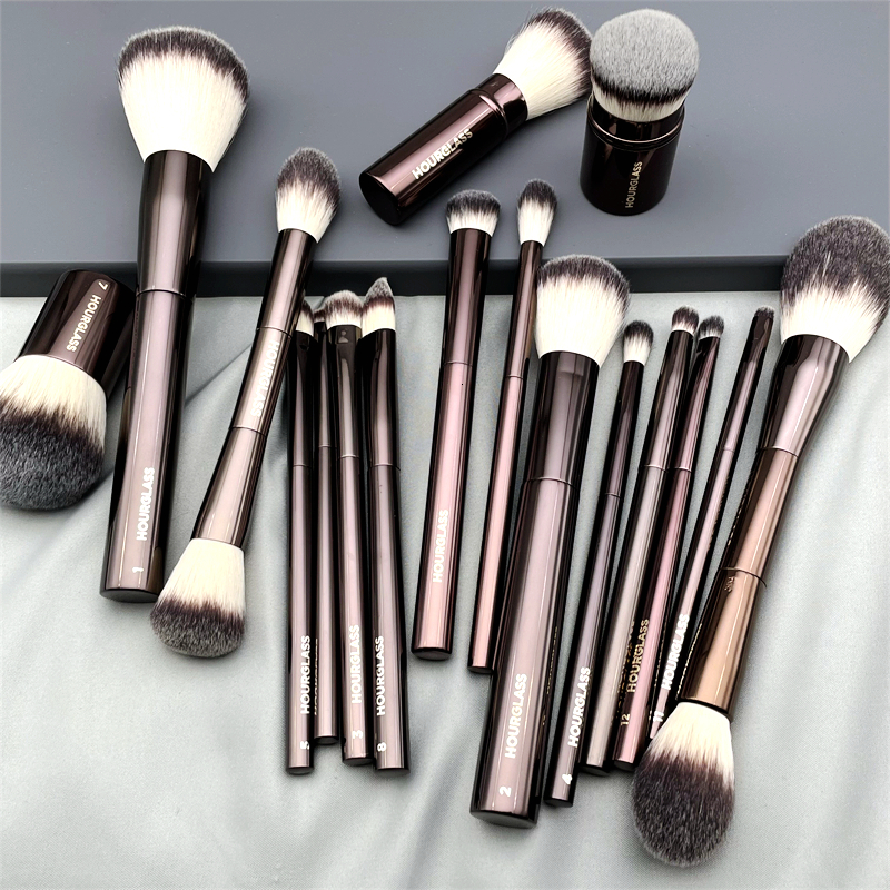 Makeup Tools Brocha Hourglass Makeup Brush Concealer Blusher Powder Foundation Contour Eye Shadow Concealer EyeLiner Smudger Hourglass Brush 230508