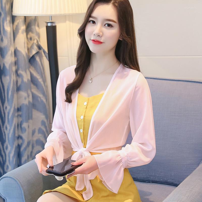 Women's Knits 2023 Summer Chiffon Blouse Women Kimono Cardigan Tunic White Blouses Autumn Boho Tops Plus Size Beach Shirt Covers Up Sunproof
Women's Knits 2023 Summer Chiffon Blouse Women Kimono Cardigan Tunic White Blouses Autumn Boho Tops Plus Size Beach Shirt Covers Up Sunproof