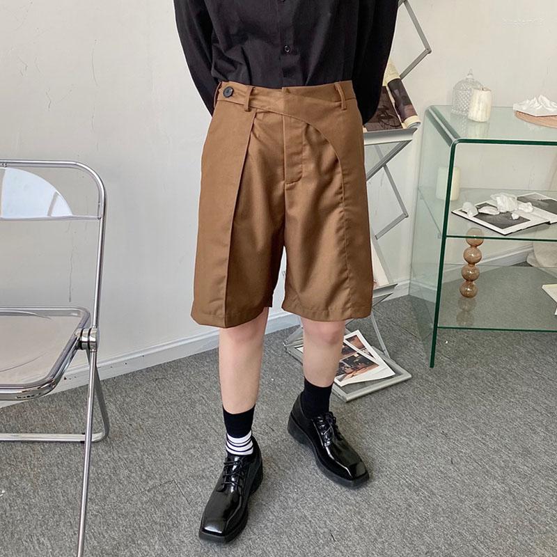 Men' Shorts Straight Men Asymmetrical Casual Solid Color Knee Length Suit Short Pant Niche Harajuku Korean, Ym160 brown
Men' Shorts Straight Men Asymmetrical Casual Solid Color Knee Length Suit Short Pant Niche Harajuku Korean, Ym160 brown