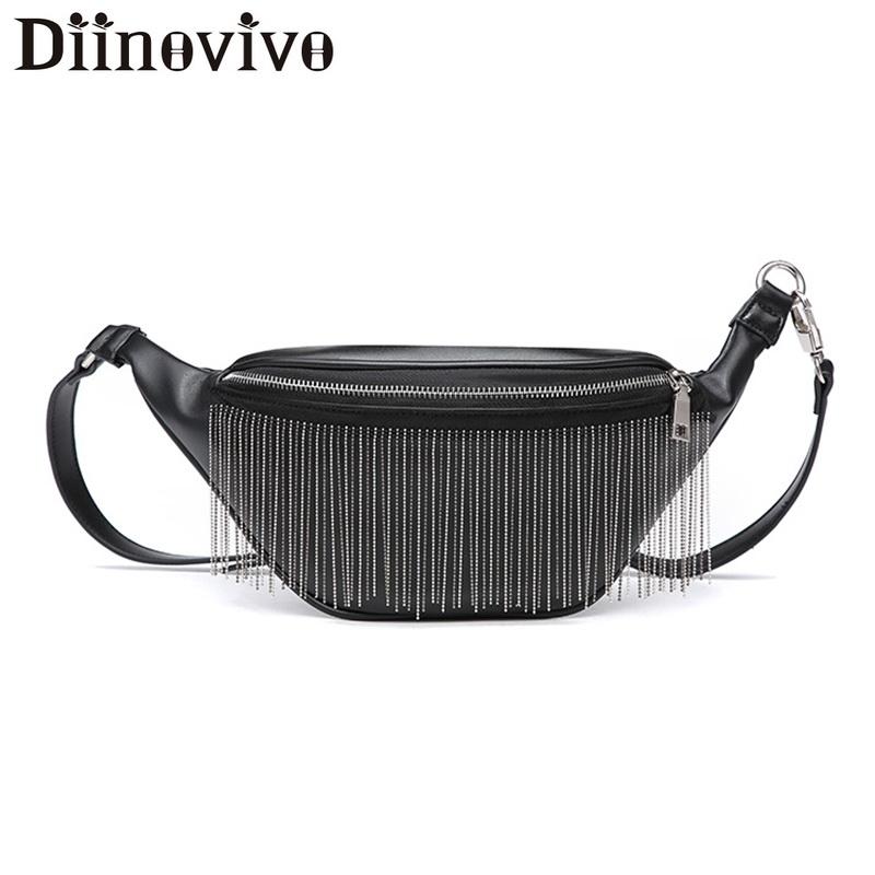 Waist Bags Diinovivo Luxury Tassels Bag Pack Fashion PU Leather Fanny Women Walking Shopping Belt Female LBF313, Black
Waist Bags Diinovivo Luxury Tassels Bag Pack Fashion PU Leather Fanny Women Walking Shopping Belt Female LBF313, Black