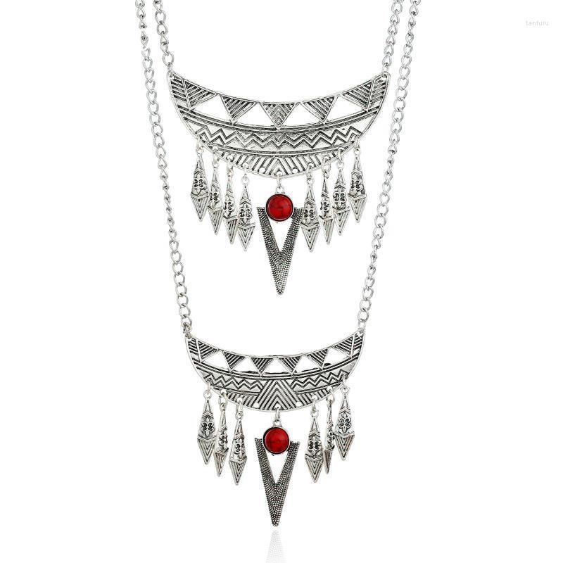 Pendant Necklaces LosoDo -selling Explosive Retro Jewelry Ethnic Style Exaggerated Double-layer Chain Ripple Pattern Inlay Gemstone Necklace
Pendant Necklaces LosoDo -selling Explosive Retro Jewelry Ethnic Style Exaggerated Double-layer Chain Ripple Pattern Inlay Gemstone Necklace