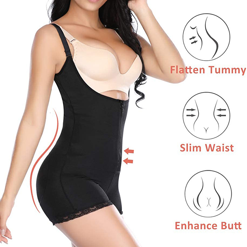 Waist Tummy Shaper Shapewear for Women Tummy Control Full Body Shaper Waist Trainer Bodysuit Butt Lifter zips Compression Garment Fajas Colombianas 23