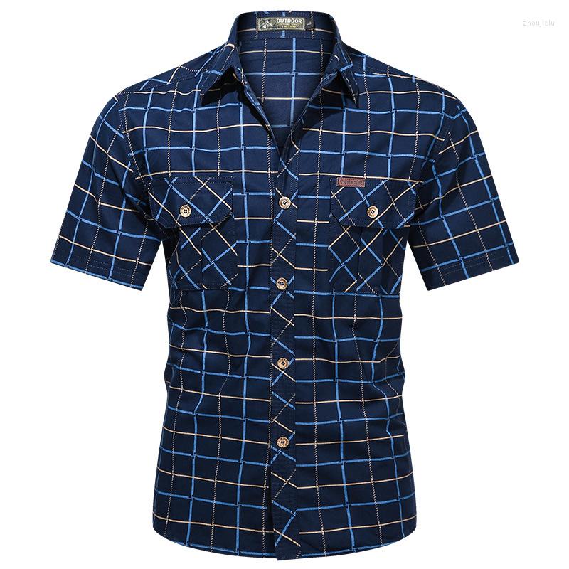 Men's Casual Shirts Fashion Cotton Summer Men Plus Size 5XL Plaid Short Sleeve Turn-down Collar Military Style Male Clothing, Blue
Men's Casual Shirts Fashion Cotton Summer Men Plus Size 5XL Plaid Short Sleeve Turn-down Collar Military Style Male Clothing, Blue
