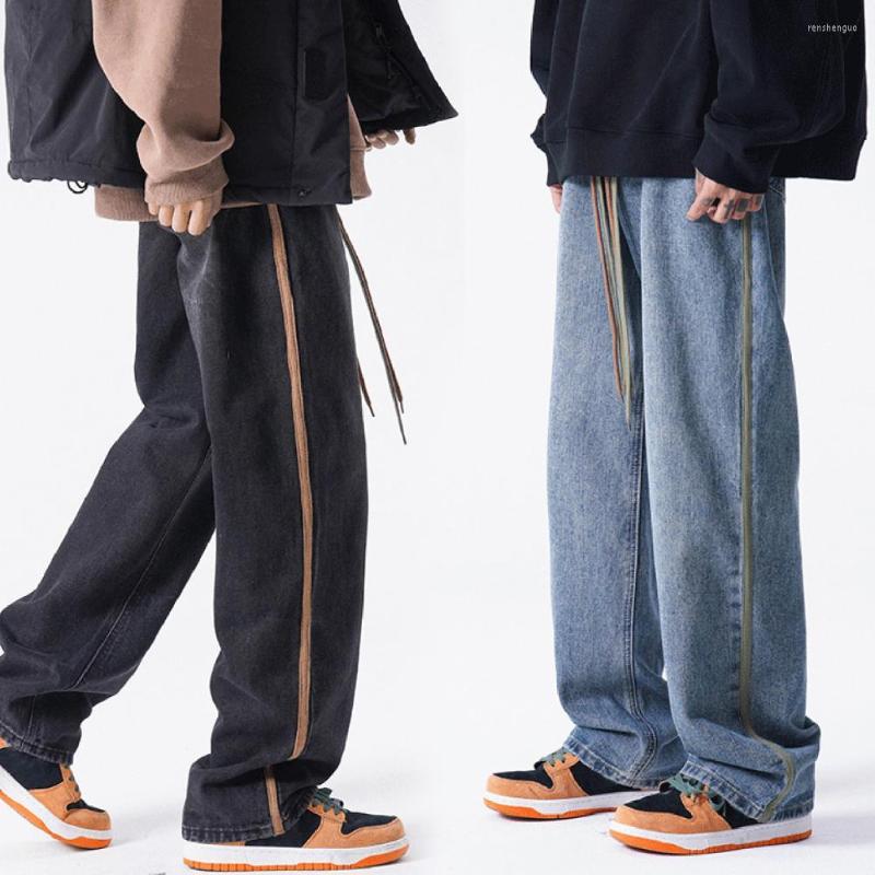 Men's Pants Men Trousers Non-Fading Lint Free With Pocket Decorative Polyester Autumn Side Striped Jeans Drawstring For Teenager, Black
Men's Pants Men Trousers Non-Fading Lint Free With Pocket Decorative Polyester Autumn Side Striped Jeans Drawstring For Teenager, Black