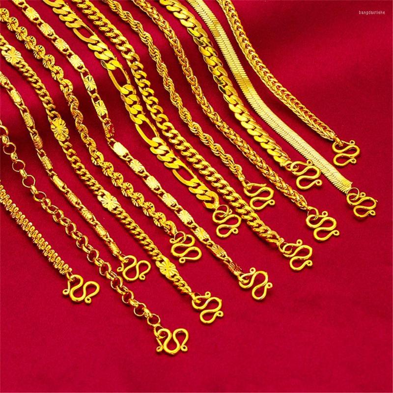 Chains Charm Necklaces For Men Women 24K Yellow Gold Plated 3-5mm Link Chain Necklace 24 Inch Collar Male Jewelry Accessories Bijoux
Chains Charm Necklaces For Men Women 24K Yellow Gold Plated 3-5mm Link Chain Necklace 24 Inch Collar Male Jewelry Accessories Bijoux