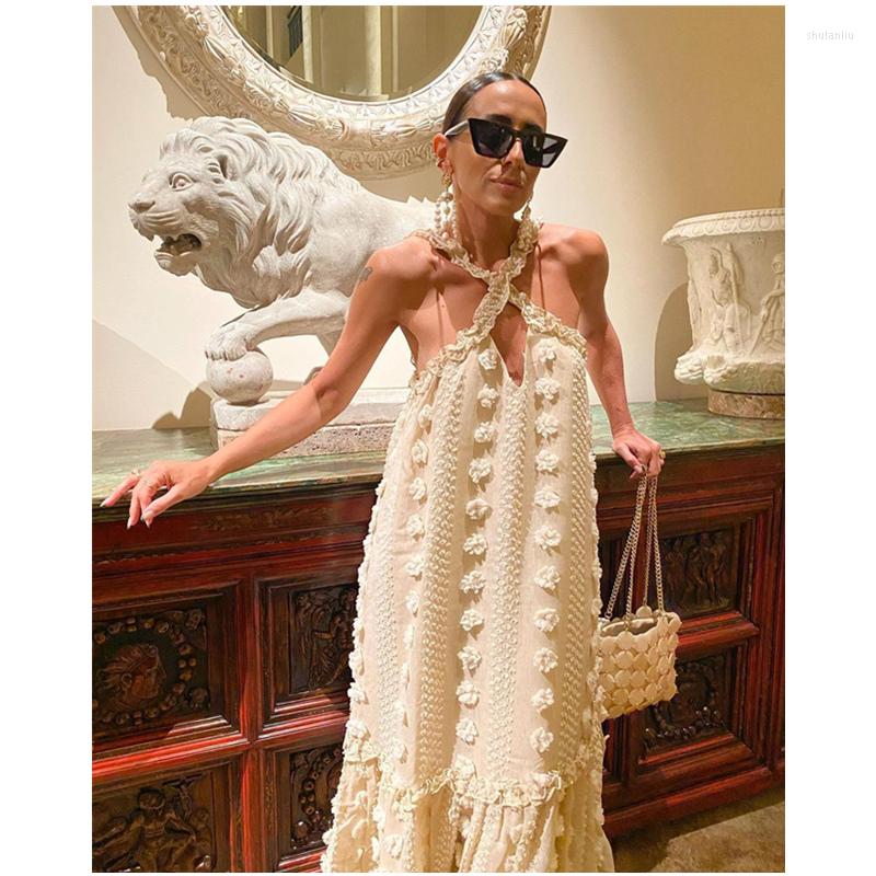 Casual Dresses Fashion Women Halter Floral Floor Length Cake Dress Sexy Sleeveles Loose Waist Bohemian Streetwear, Pink
Casual Dresses Fashion Women Halter Floral Floor Length Cake Dress Sexy Sleeveles Loose Waist Bohemian Streetwear, Pink