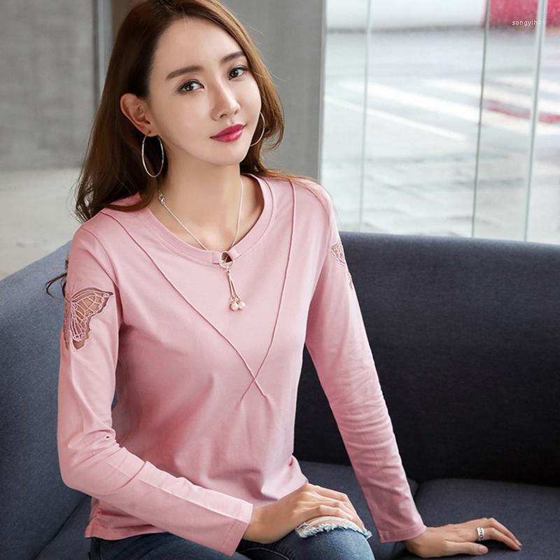 Women's T Shirts Embroidery Beading Shirt Women Hollow Out Long Sleeve Top Cotton Tee Femme Autumn Casual Korean Style Woman Clothes Tees, Pink
Women's T Shirts Embroidery Beading Shirt Women Hollow Out Long Sleeve Top Cotton Tee Femme Autumn Casual Korean Style Woman Clothes Tees, Pink