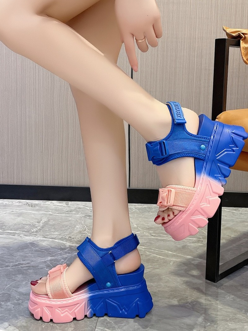 Height Increasing Shoes Wedges Sandals Designer Platform Women Summer Casual Brand Pumps Fad Soft Thick Slippers Slingback 230508, Blue
Height Increasing Shoes Wedges Sandals Designer Platform Women Summer Casual Brand Pumps Fad Soft Thick Slippers Slingback 230508, Blue