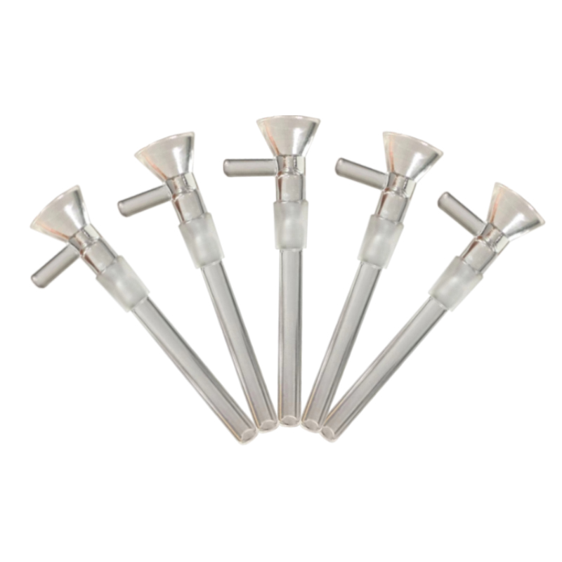 Downstem Glass Bowl Slide Smoking Hookah Bong Bowls with Down Stem Pipe and Hand Handle For Water Bubbler Pipes