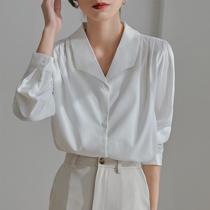 Women's Polos Spring And Autumn Long Sleeve Shirt Niche Drape Professional Fashionable Chiffon Loose ShirtWomen's Women'sWomen's, Green
Women's Polos Spring And Autumn Long Sleeve Shirt Niche Drape Professional Fashionable Chiffon Loose ShirtWomen's Women'sWomen's, Green