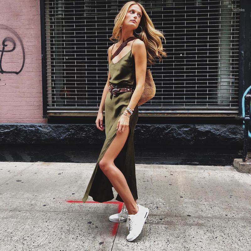 Casual Dresses Summer B Sexy Red Satin Gown Slit Halter Boho Long Chiffon Women Ruffles Wrap V-Neck Split Robe Female Party Vestidos, Xaq90e
Casual Dresses Summer B Sexy Red Satin Gown Slit Halter Boho Long Chiffon Women Ruffles Wrap V-Neck Split Robe Female Party Vestidos, Xaq90e
