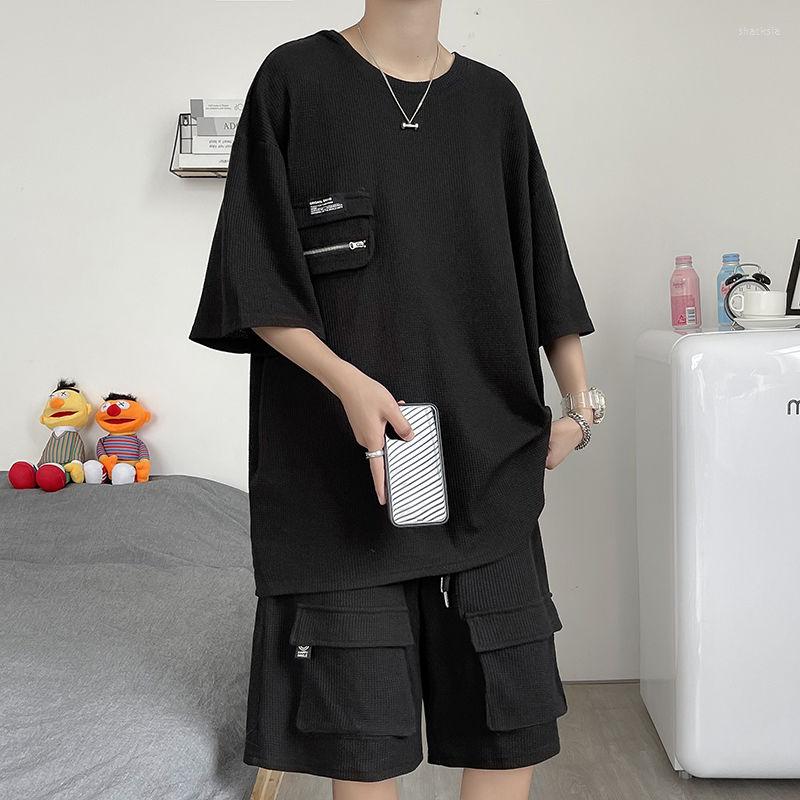 Men's Tracksuits Waffle Sportswear Suits For Men Women 2023 Summer Extra Large Size Short-sleeved T-shirt Multi-pocket Shorts Casual Wear, Gray tops
Men's Tracksuits Waffle Sportswear Suits For Men Women 2023 Summer Extra Large Size Short-sleeved T-shirt Multi-pocket Shorts Casual Wear, Gray tops