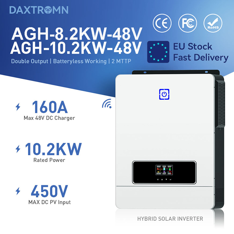 Daxtromn 8200W/12000W 48V PV Max 500VDC 160A Grid Tie & Off Grid MPPT Solar Charger Controller Hybrid Solar Inverter Dual Output
Daxtromn 8200W/12000W 48V PV Max 500VDC 160A Grid Tie & Off Grid MPPT Solar Charger Controller Hybrid Solar Inverter Dual Output
