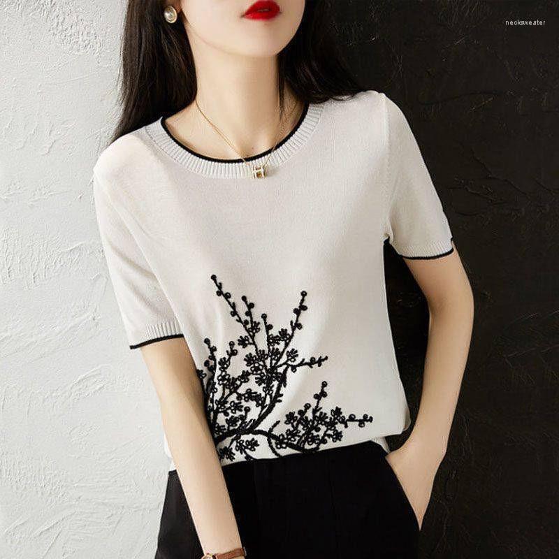 Women's Blouses Fashion O-Neck Knitted Spliced All-match Embroidery Blouse Women's Clothing 2023 Spring Casual Pullovers Loose Korean, Black
Women's Blouses Fashion O-Neck Knitted Spliced All-match Embroidery Blouse Women's Clothing 2023 Spring Casual Pullovers Loose Korean, Black