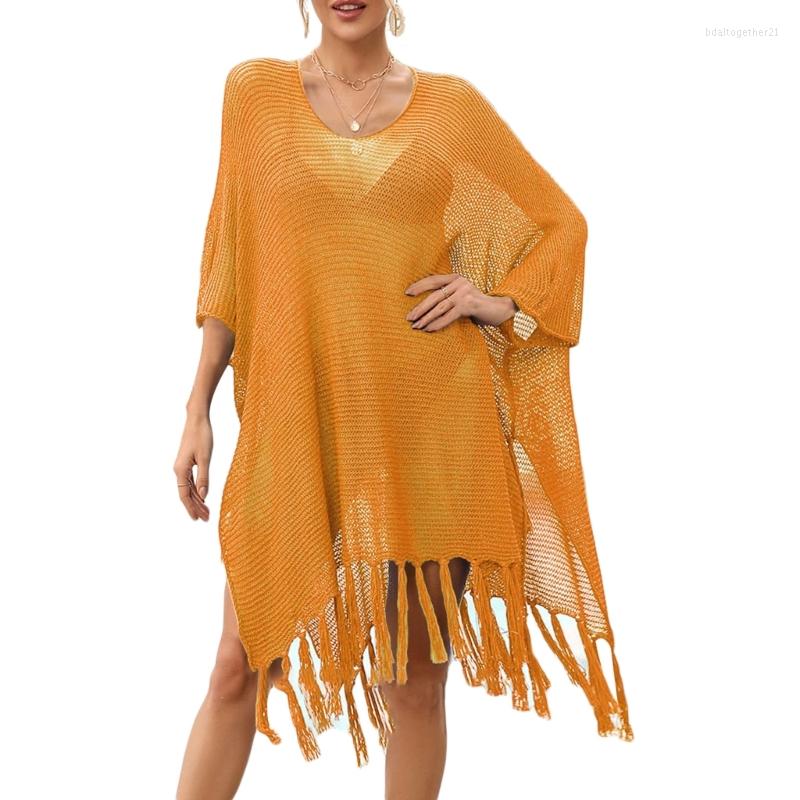 Women's Swimwear Women Bikinis Cover Up Hollow Swimsuit Tassels Beach-Dress For Vacation, Orange
Women's Swimwear Women Bikinis Cover Up Hollow Swimsuit Tassels Beach-Dress For Vacation, Orange
